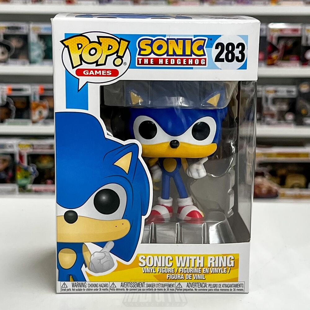 Funko Pop Video Games Sonic The Hedgehog with Ring 283 Sega Toy Vinyl Figure